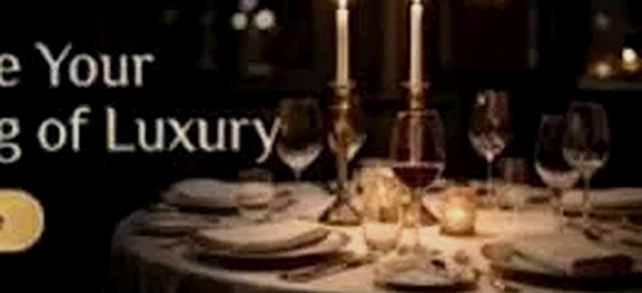 Luxury candlelit table setting